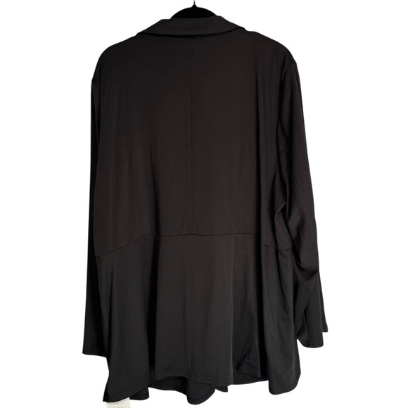 BLOOMCHIC Black Tie Front Long Sleeve Blazer Jacket Plus Size 22 24 - Picture 7 of 11